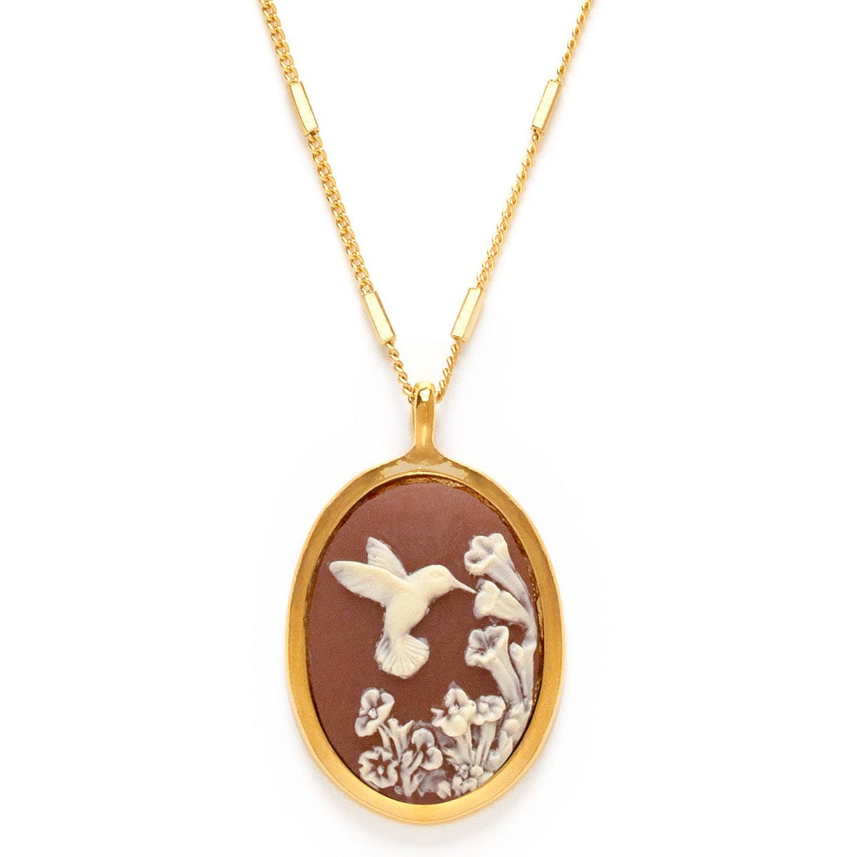 Hummingbird Vintage Cameo Necklace - Dear John