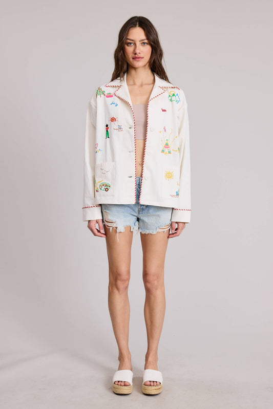 Joshua Embroidered Lightweight Jacket - Dear John