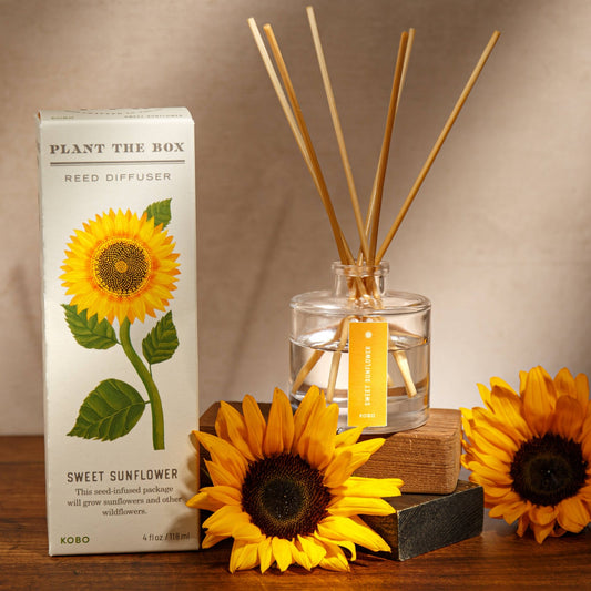 KOBO - Sweet Sunflower - Plant the Box Diffuser - 4oz - Dear John