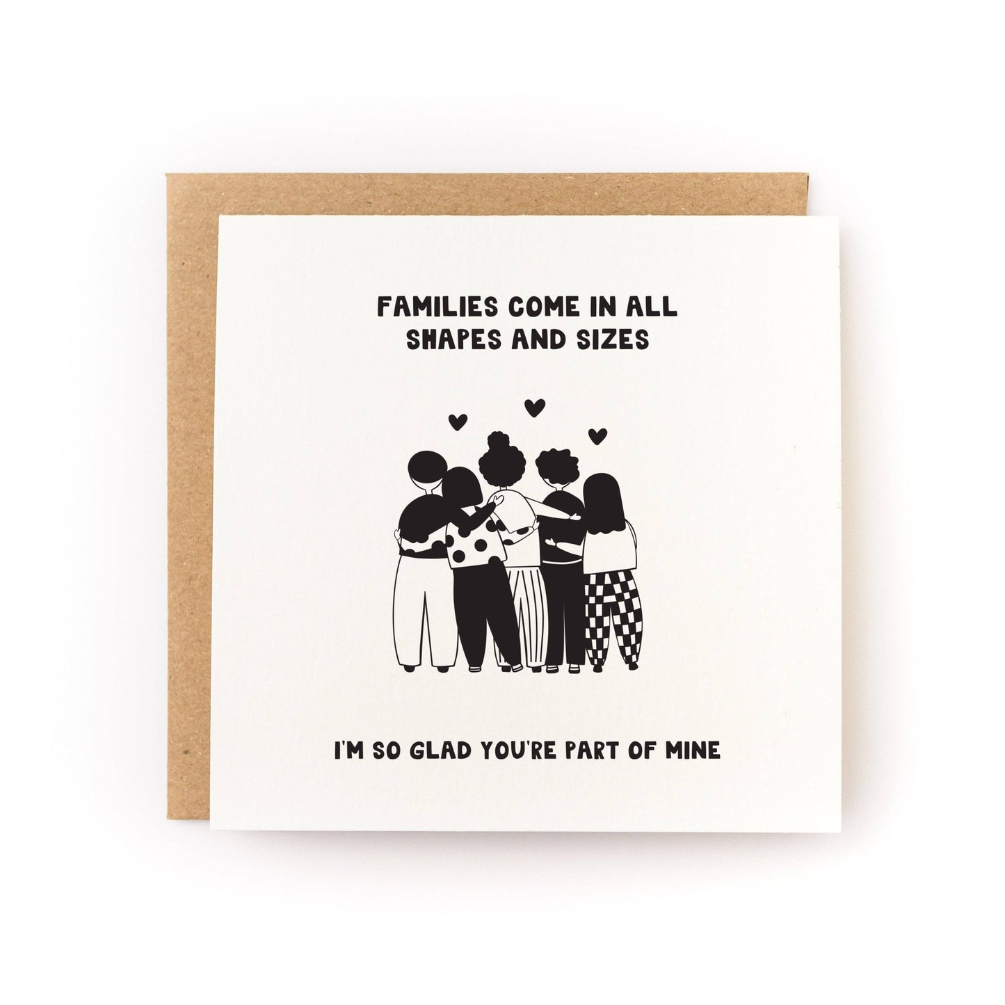 Kwohtations - Families Come in all Shapes Letterpress Card - Dear John