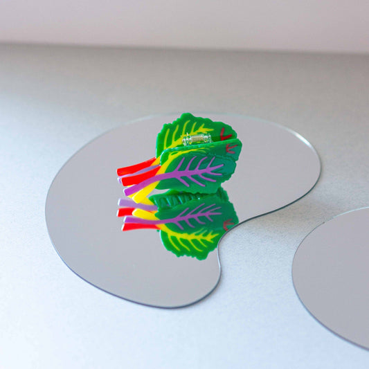Large Rainbow Chard Hair Claw Clip - Dear John