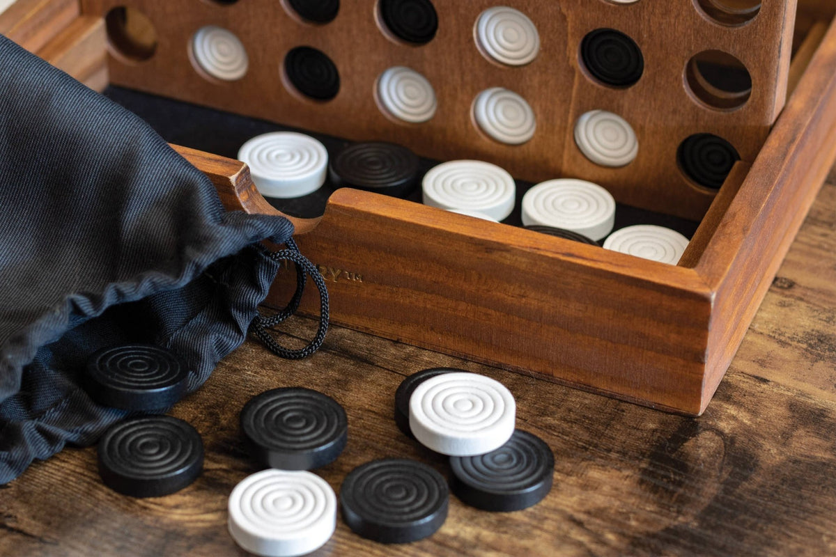 Line Up - Deluxe Connect Four Wooden Game - Dear John