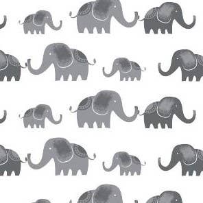 LollyBanks - Baby Muslin Swaddle Blanket 47x47 Elephantastic - Dear John