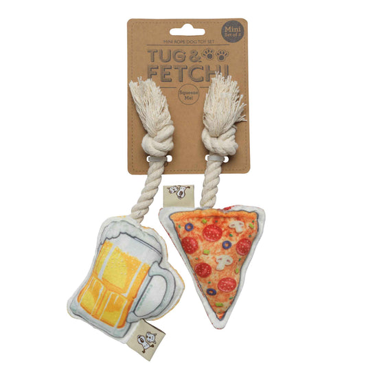 Mini Dog Toy Set | Pizza & Beer - Dear John