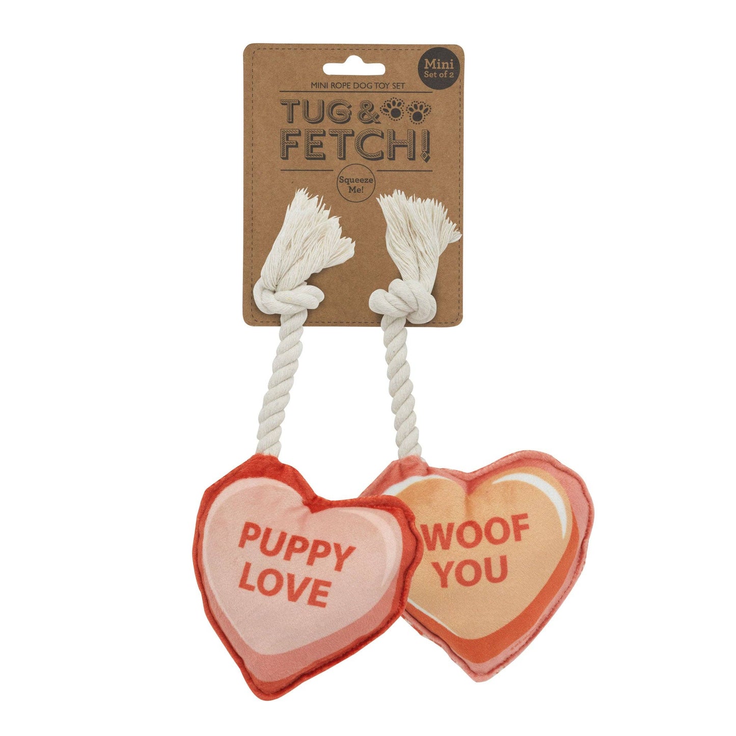 Mini Dog Toy Set | Valentine's Day Hearts - Dear John