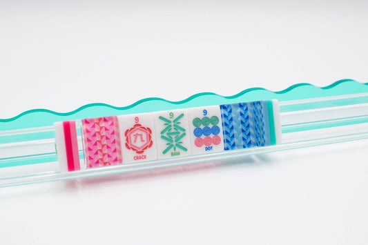 My Fair Mahjong - Crystal Prism Blue | Mahjong with Bold Angles and Vibrant Vibes | 1.25" x 0.9" x 0.7" - Dear John