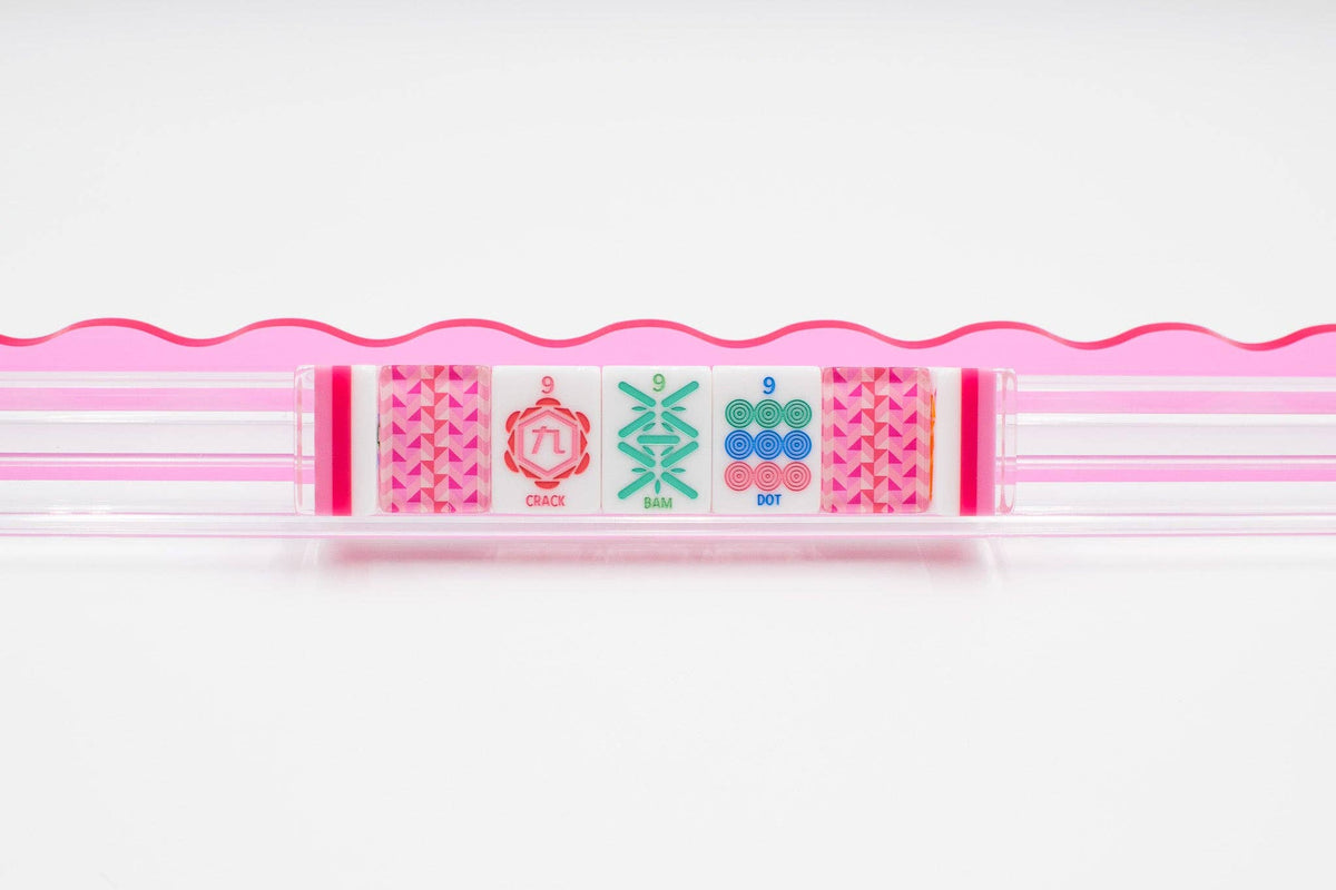 My Fair Mahjong - Crystal Prism Pink | Mahjong with Bold Angles and Vibrant Vibes | 1.25" x 0.9" x 0.7" - Dear John