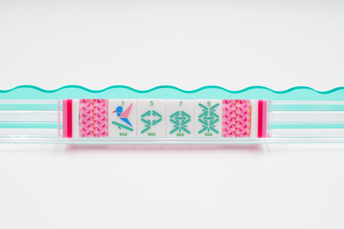 My Fair Mahjong - Crystal Prism Pink | Mahjong with Bold Angles and Vibrant Vibes | 1.25" x 0.9" x 0.7" - Dear John