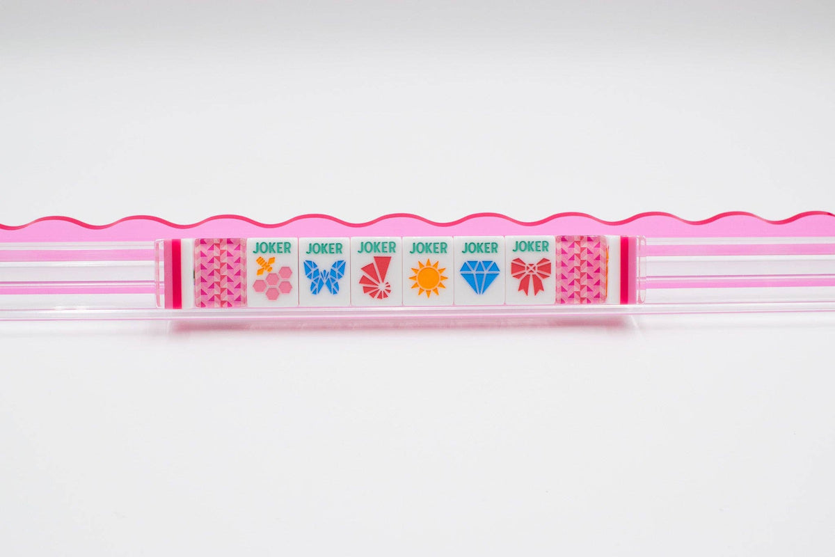 My Fair Mahjong - Crystal Prism Pink | Mahjong with Bold Angles and Vibrant Vibes | 1.25" x 0.9" x 0.7" - Dear John