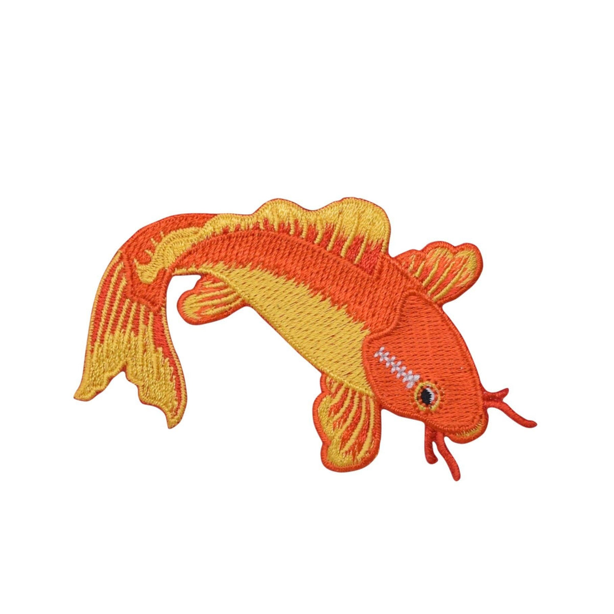 Orange Koi Fish, Nishikigoi Carp, Embroidered Iron on Patch - Dear John