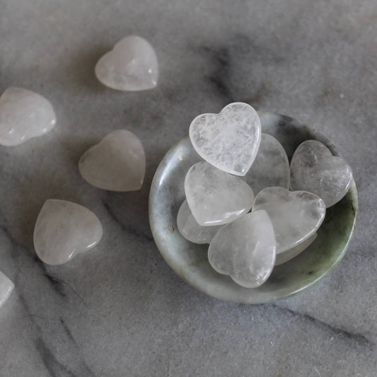 Pebble House - Clear Quartz 20mm Heart (Crystals & Stones) - Dear John