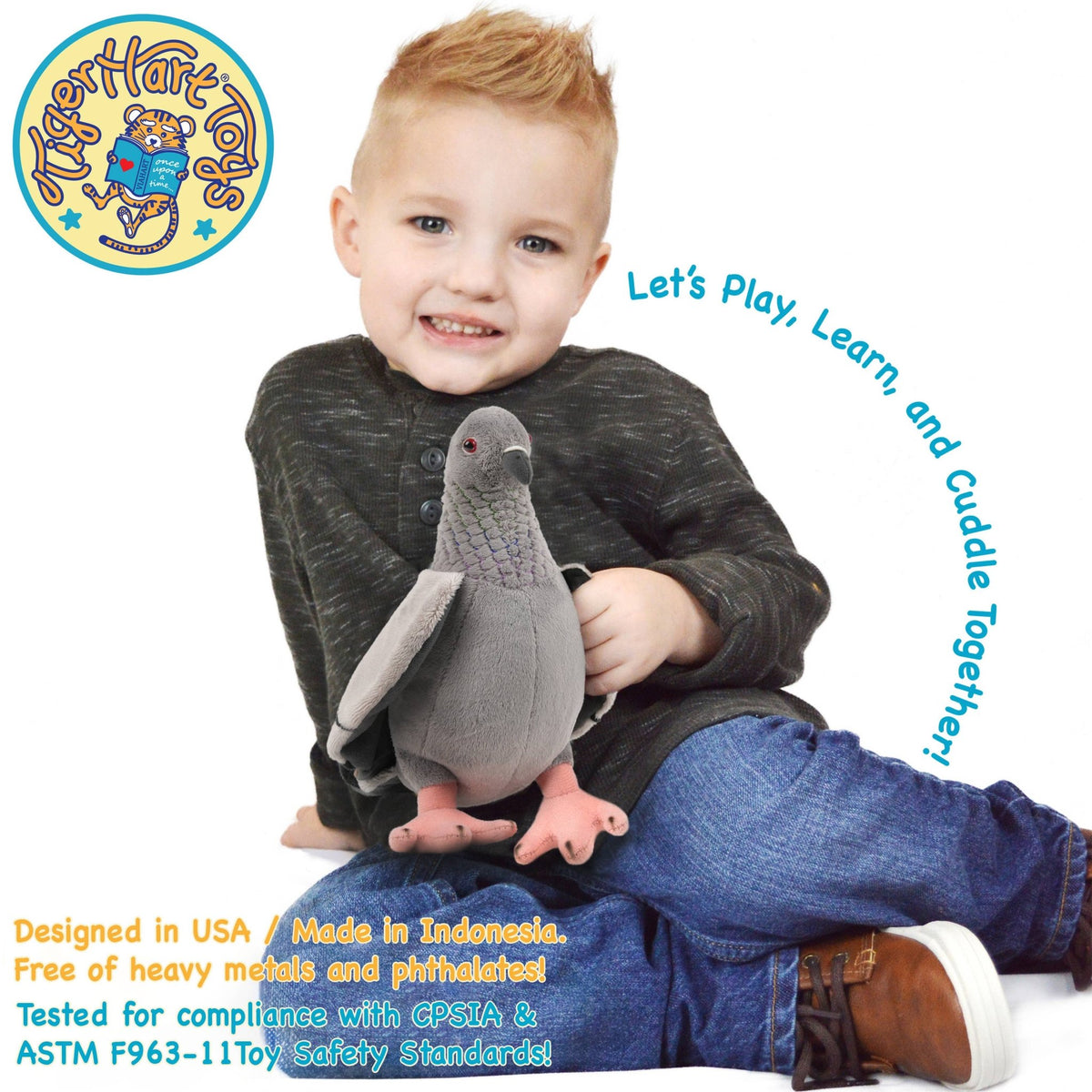 Pepper The Pigeon | 8.5 Inch Stuffed Animal Plush Bird - Dear John