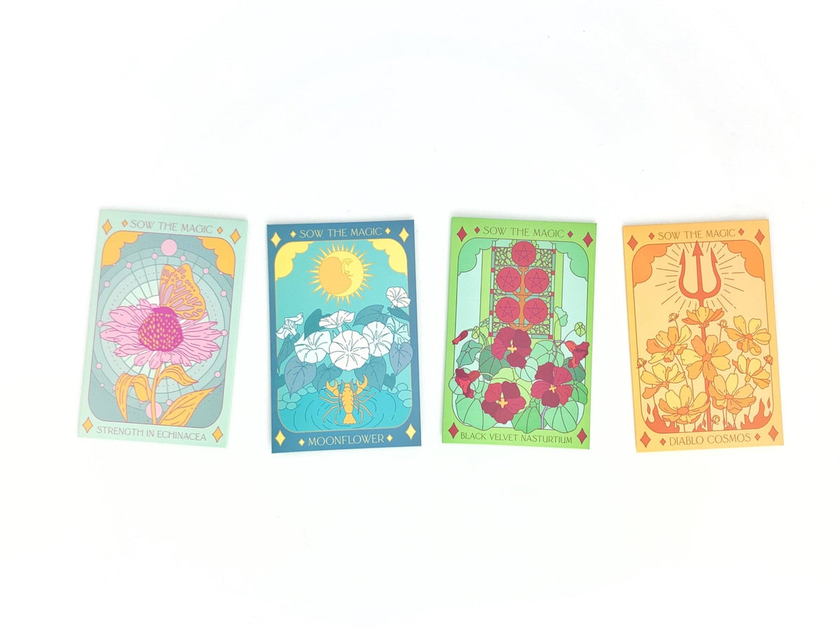 Sow the Magic - Black Velvet Nasturtium Tarot Seed Packet - Dear John