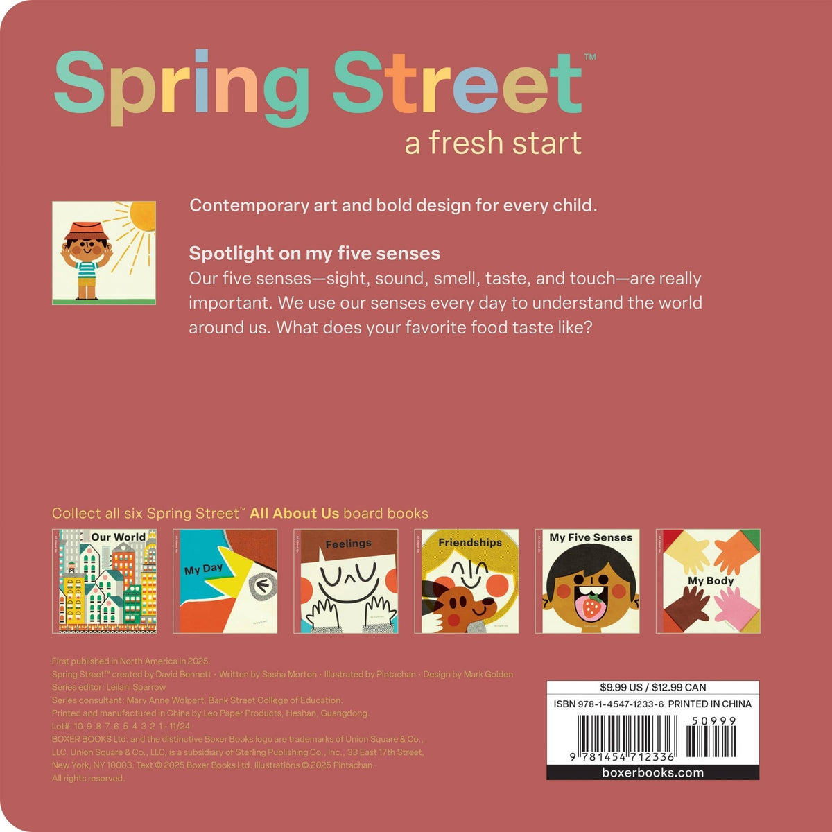 Spring Street All About Us: My Five Senses by Boxer Books - Dear John