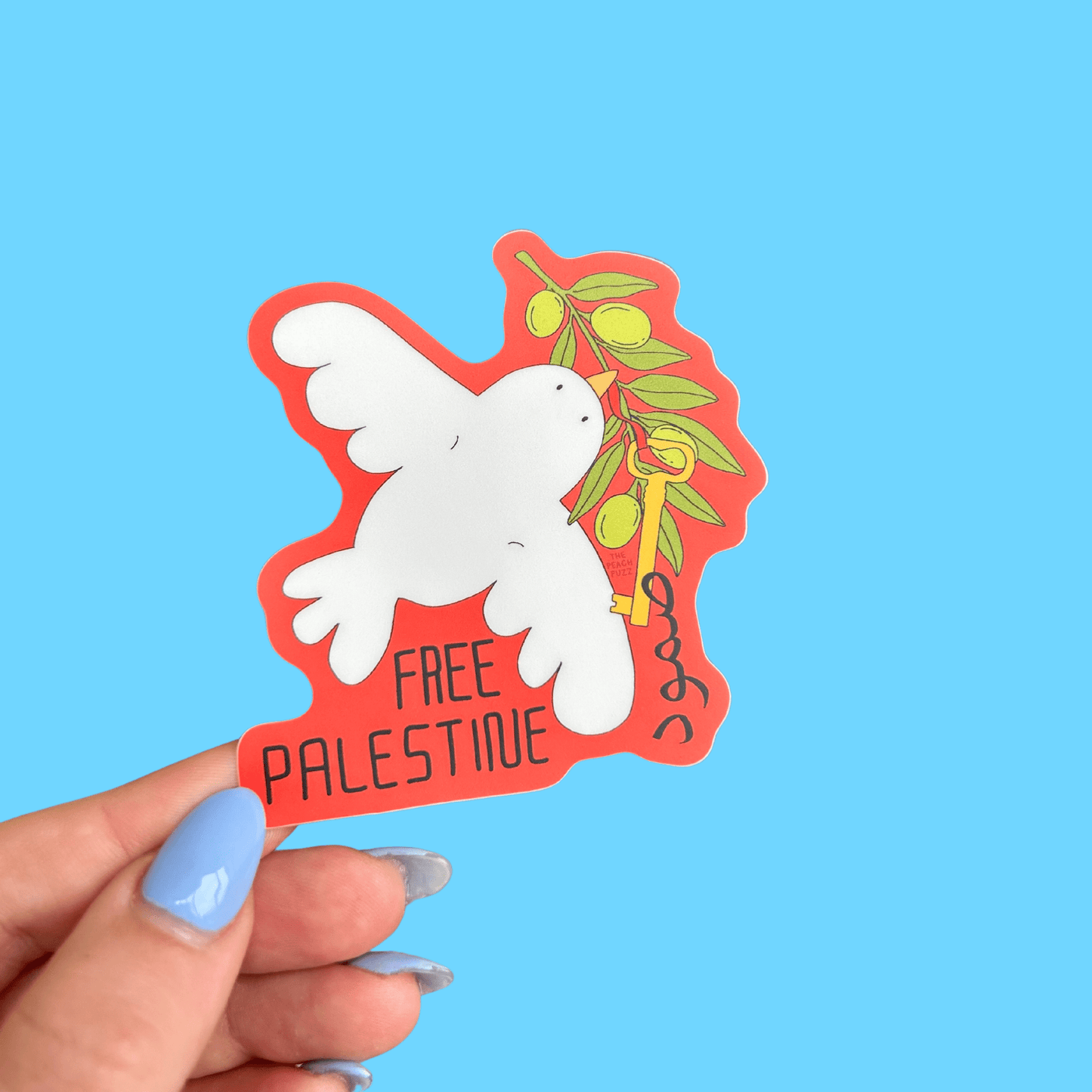 The Peach Fuzz - Free Palestine Sticker - Dear John