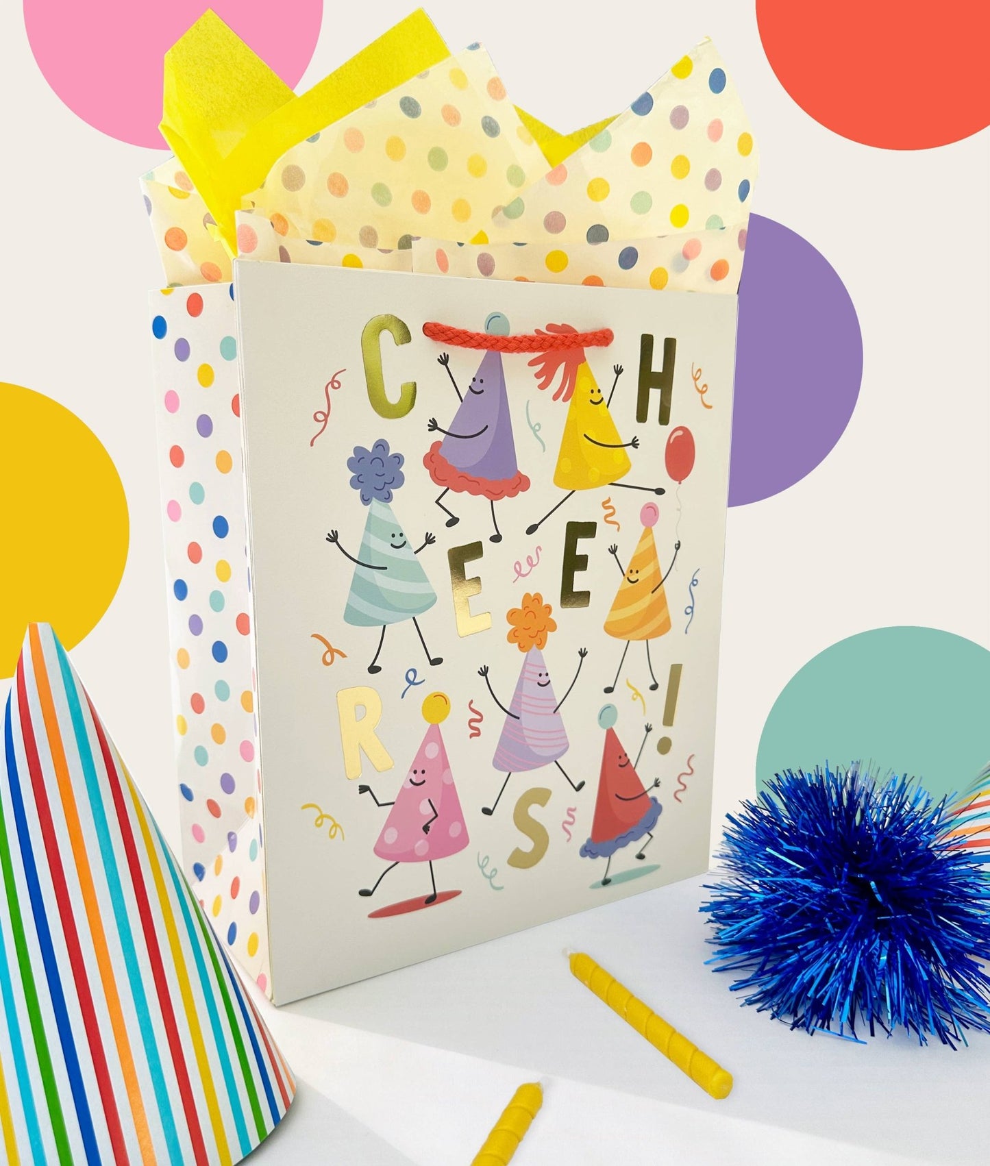 The Social Type - Rainbow Confetti Dot Tissue Paper - Dear John