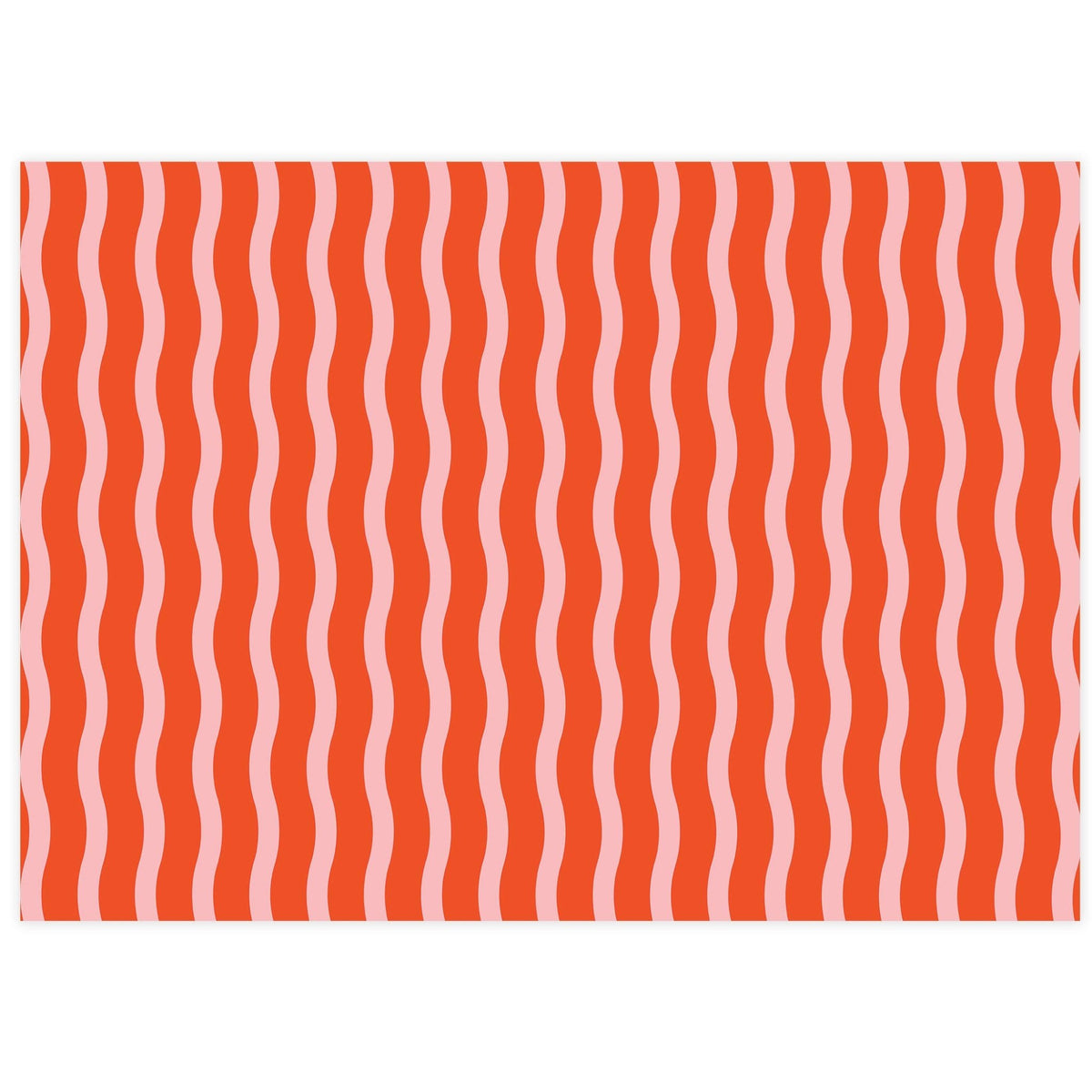 The Social Type - Tangy Red Fussy Stripe Tissue Paper - Dear John