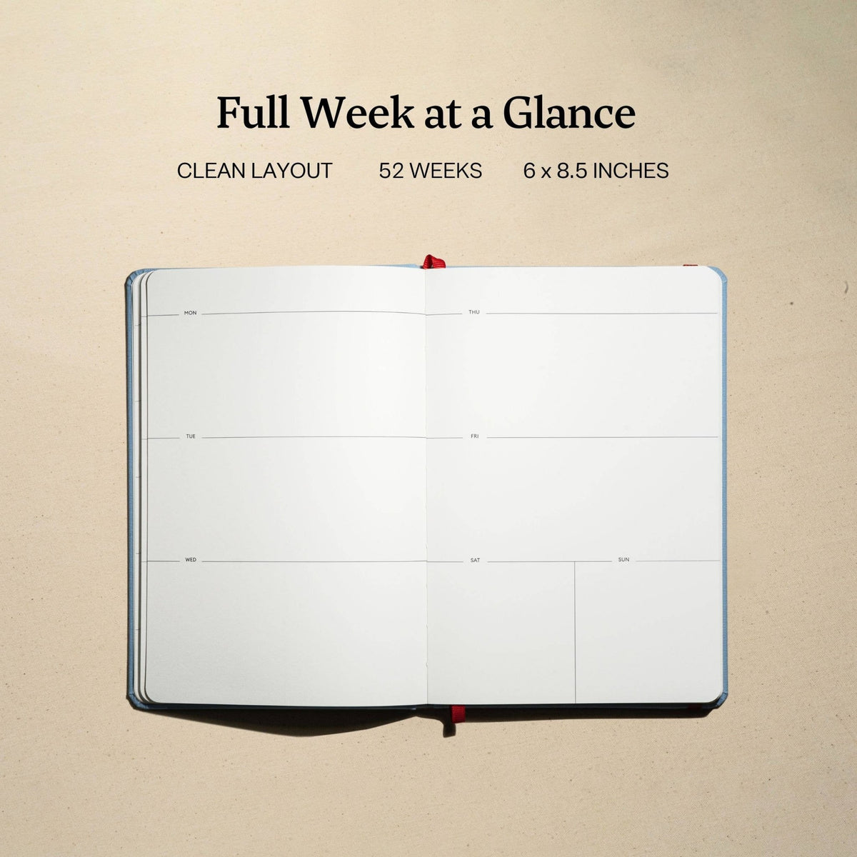 Weekly Planner Undated - Hardcover (Full Year) - Dear John