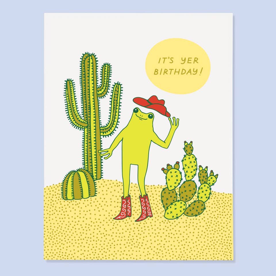 Western Frog Bday Card - Dear John