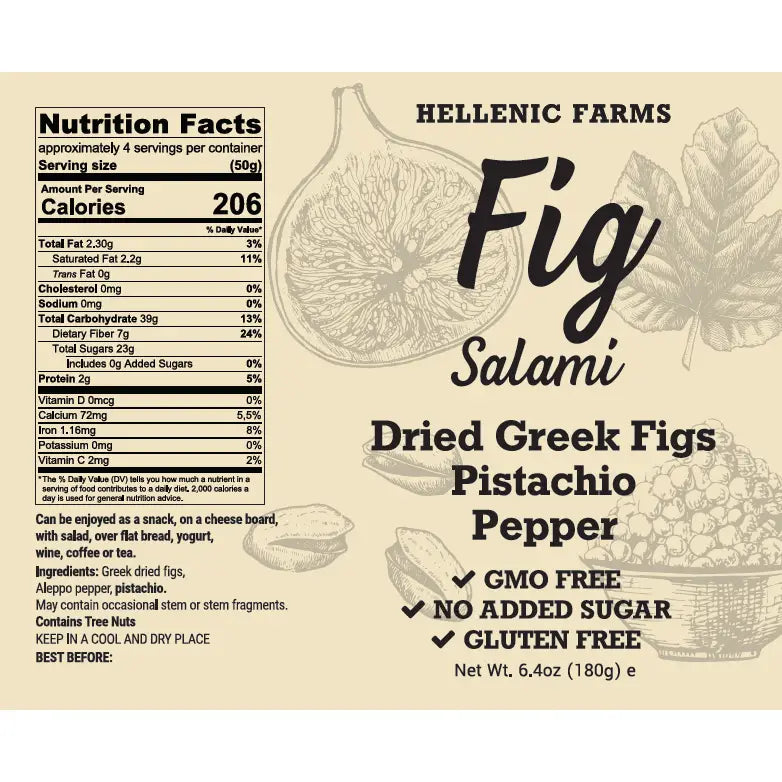 Vegan Fig Salami — Pistachio Pepper 🌱🌶️🥜
