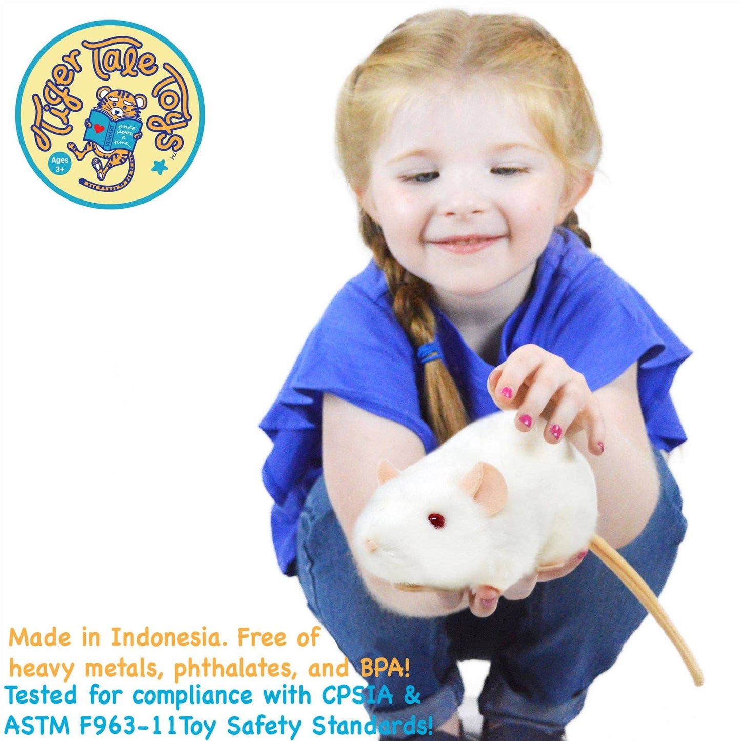 Wylie the White Rat — 7" Stuffed Animal Plush