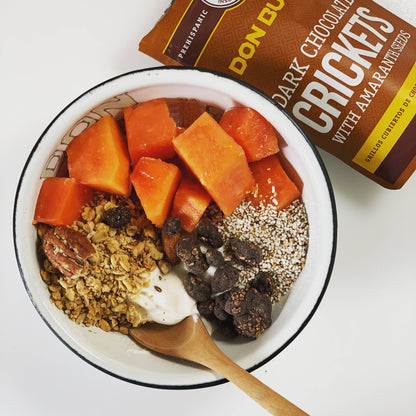 Chocolate-Covered Crickets with Puffed Amaranth — Sustainable Protein Treat