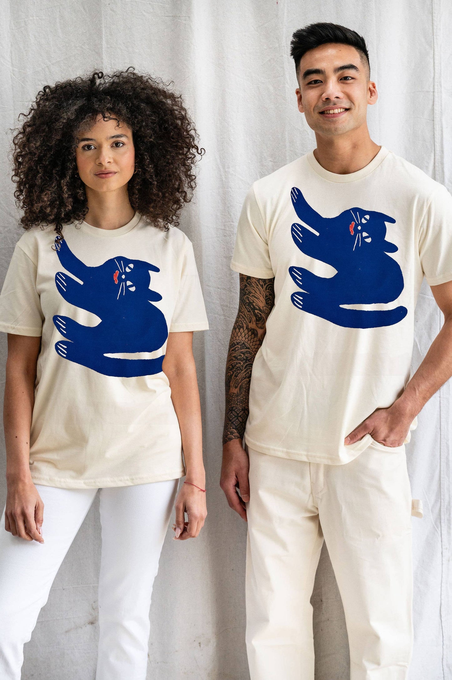 Odin The Cat - Unisex Graphic Tee - Cream