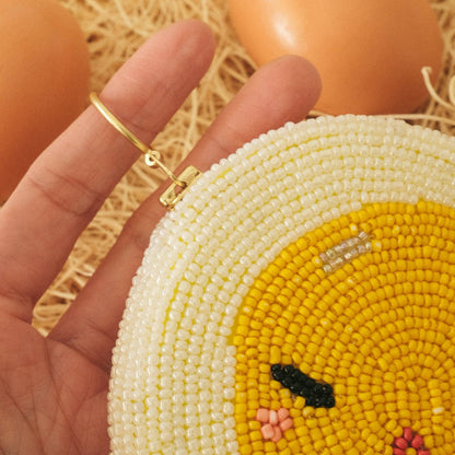 Sunny Beaded Card Purse — Handmade & Full of Personality 🌞🍳