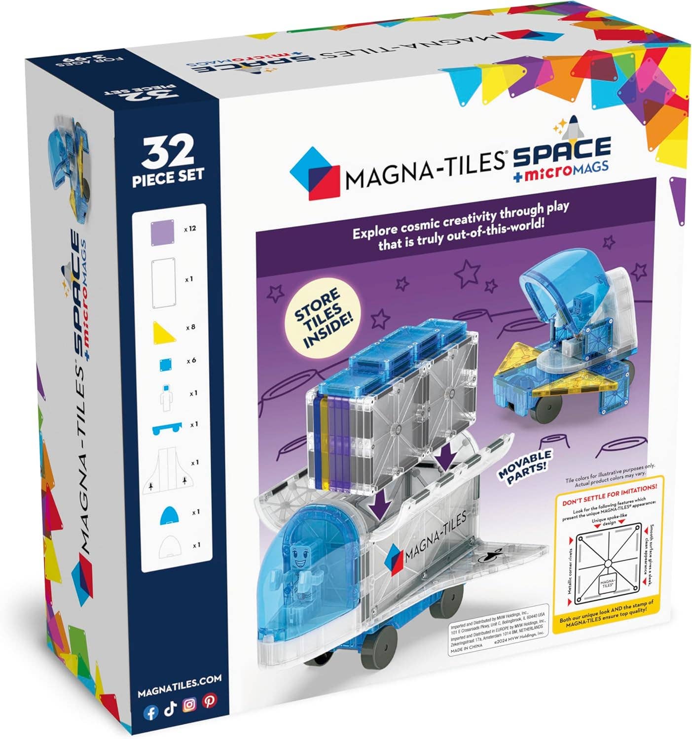 Magna-Tiles - Magna-Tiles Space 32-Piece Set