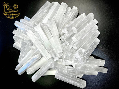 Selenite Crystal Wand — 4" Polished (Ethically Sourced, Morocco)