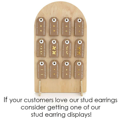 Banana Stud Earrings — 14k Gold-Plated Brass (Lead & Nickel Free)
