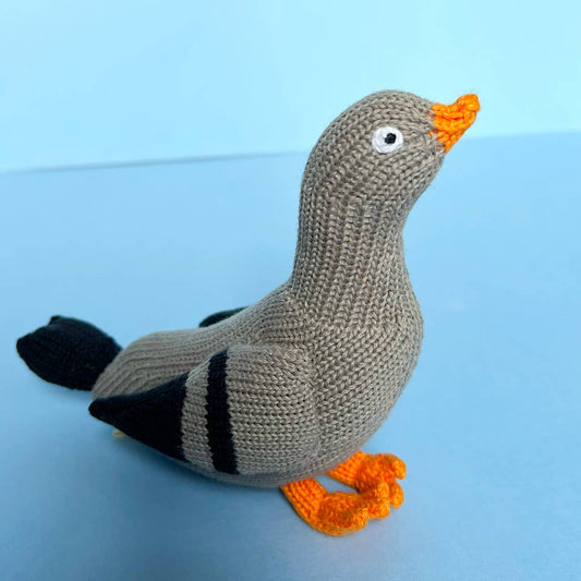 Organic Pigeon Baby Rattle — Handmade in Peru