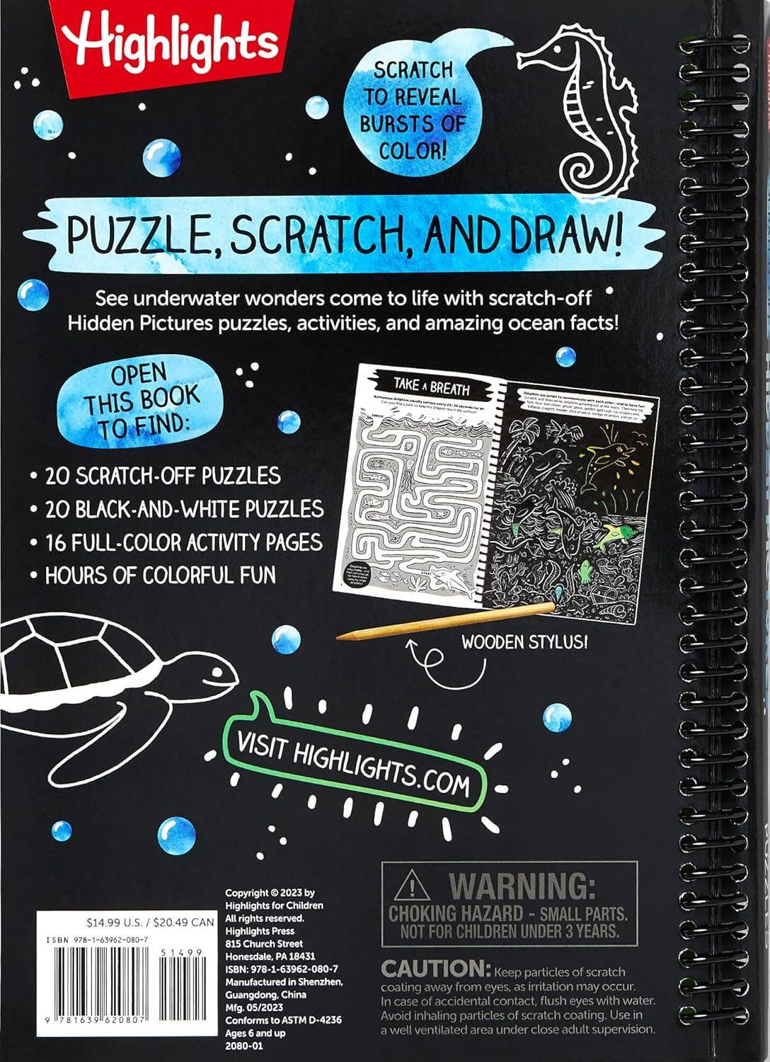 Scratch-Off Hidden Pictures — Mysterious Ocean Puzzles
