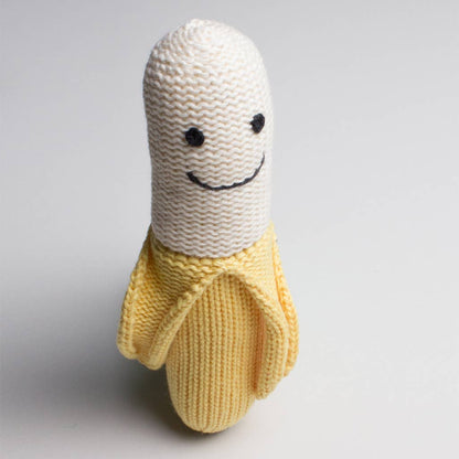 Organic Banana Baby Rattle — Handmade
