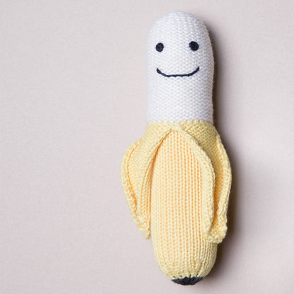 Organic Banana Baby Rattle — Handmade