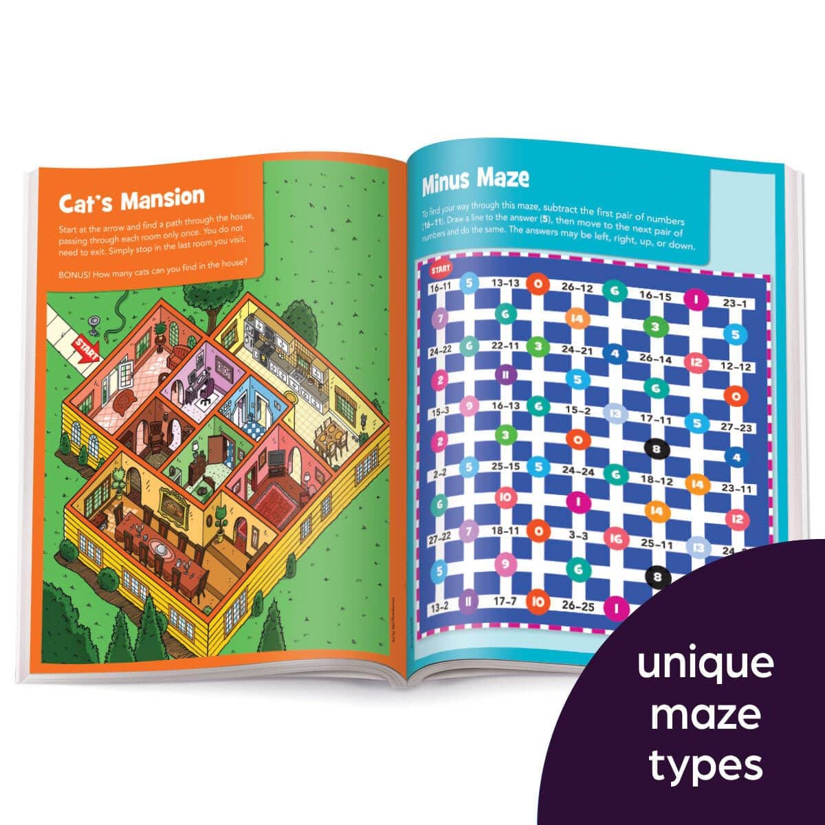 Jumbo Mazes for Kids — 175+ Puzzles (Ages 6–9) • 256 Pages