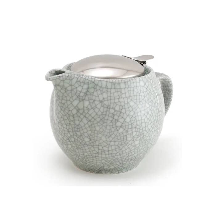 BEE HOUSE Round Ceramic Teapot 15oz - Crackle Blue