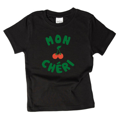 Mon Cheri French Cherry Baby Toddler Organic Graphic T-Shirt