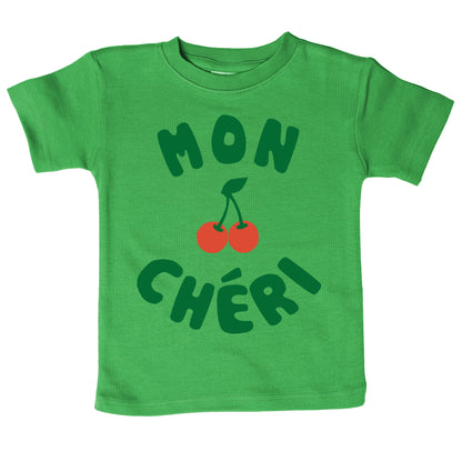 Mon Cheri French Cherry Baby Toddler Organic Graphic T-Shirt