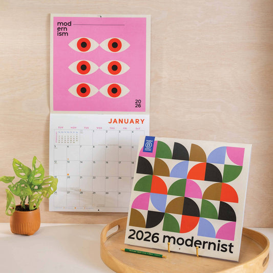 2026 Wall Calendar | Modernist Abstract Art | Sunday Start - Dear John