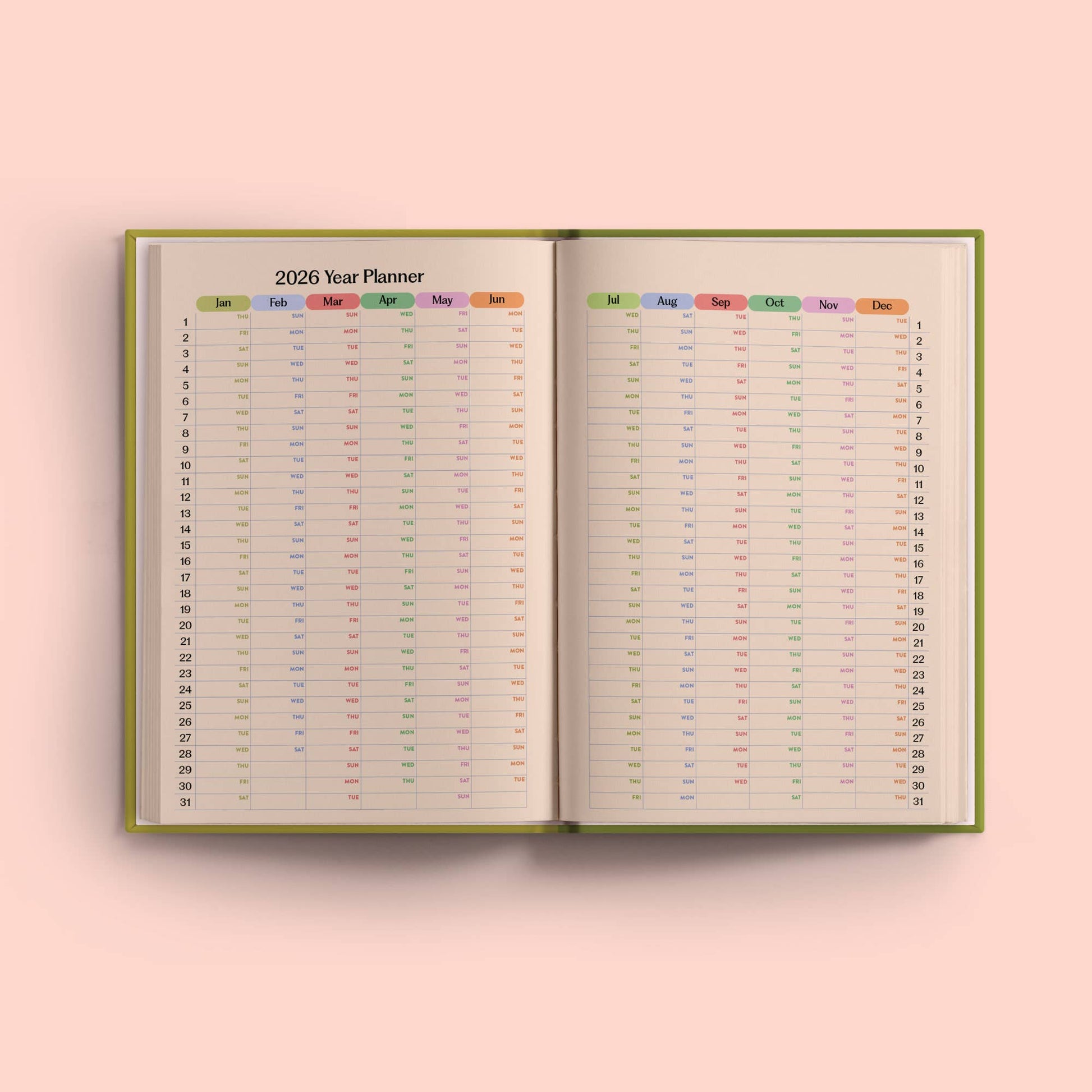 2026 Weekly Planner | Diary Agenda A5 | Blue Berry Check - Dear John