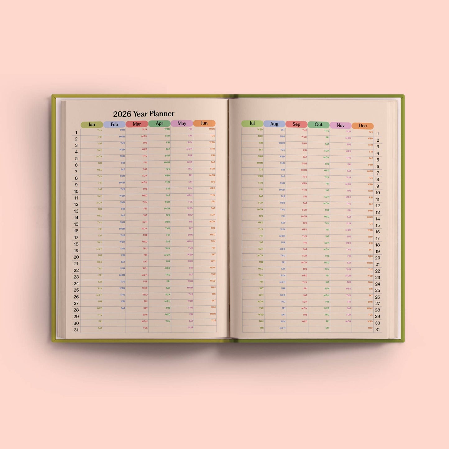 2026 Weekly Planner | Diary Agenda A5 | Organised Chaos - Dear John