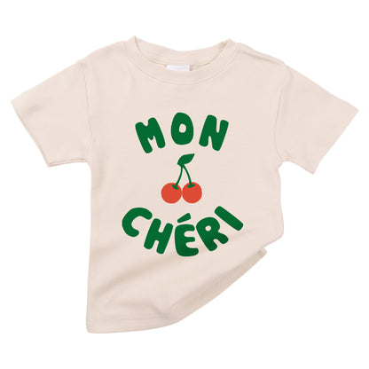 Mon Cheri French Cherry Baby Toddler Organic Graphic T-Shirt
