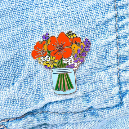 California Wildflower Enamel Pin