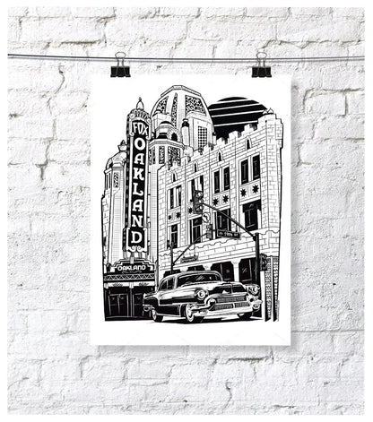 The Fox Theater Oakland - 5"x7" Greeting Card