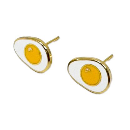 Egg Enamel Earrings — Jenny Lemons
