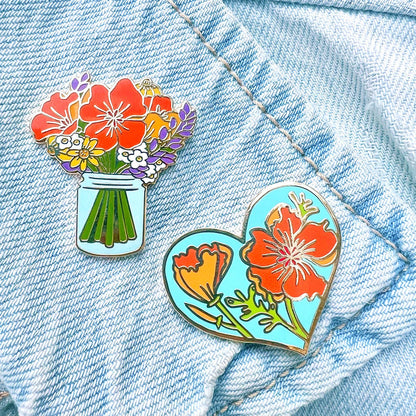 California Wildflower Enamel Pin