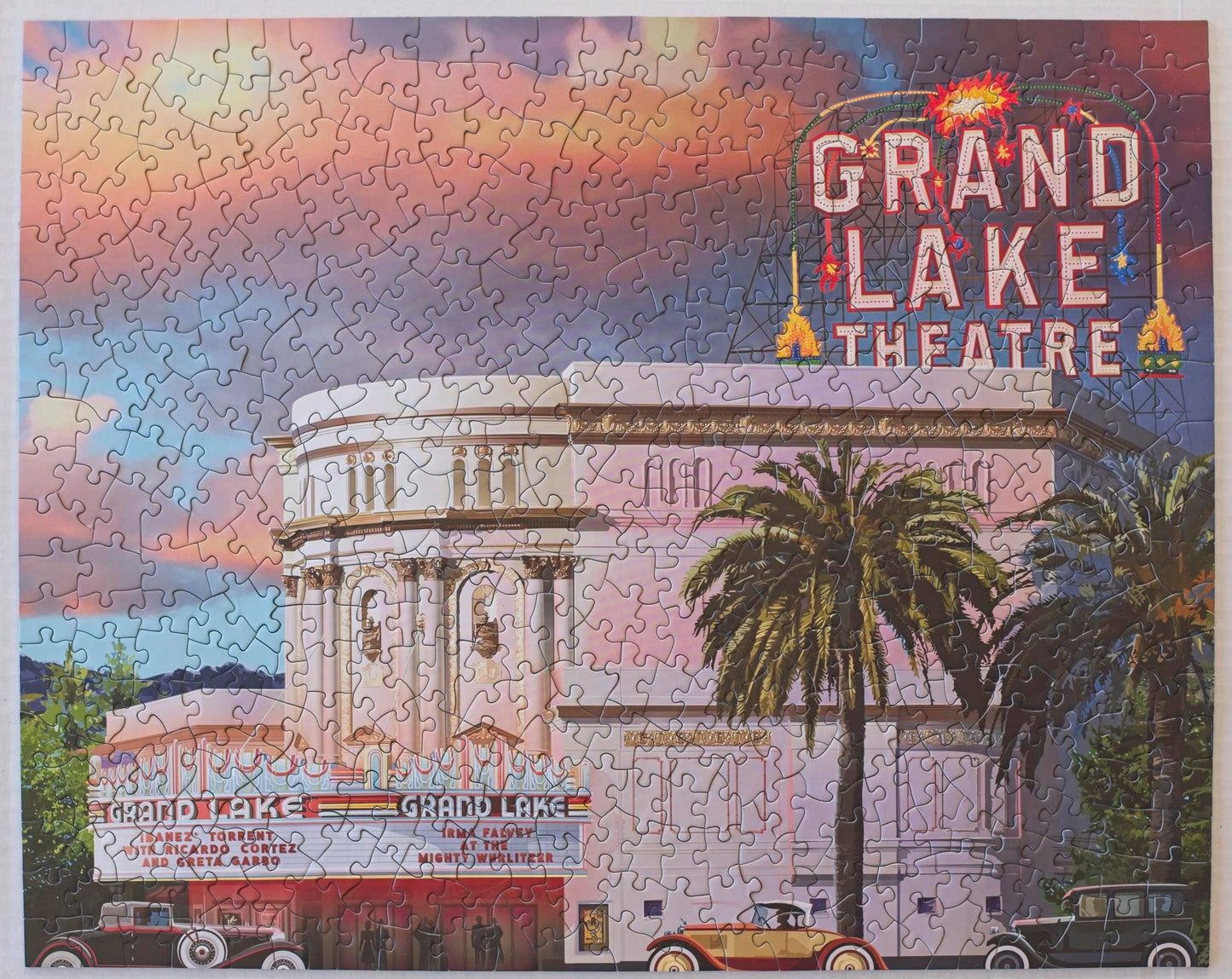 Grand Lake Theatre 500-piece Puzzle art by Larry Hausen