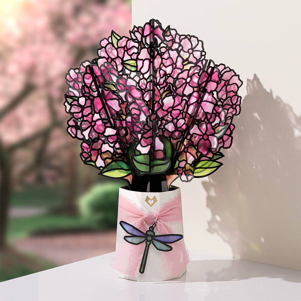 Lovepop Cards - Sun-dappled Cherry Blossom Suncatcher Bouquet 12x8.5"