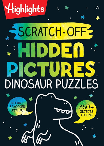 Scratch-Off Hidden Pictures Dinosaur Puzzles — Prehistoric Fun for Kids
